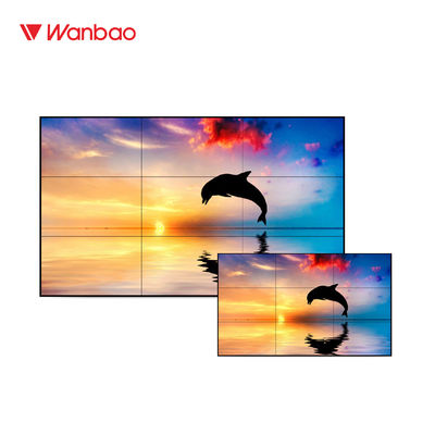55&quot;는 Lcd LED 역광선을 가진 좁은 날의 사면 5.3mm를 가진 영상 벽 전시를 했습니다