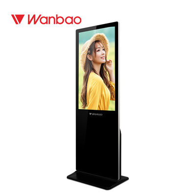 광고 디지털 방식으로 부드럽게 한 유리제 자전 옥외 텔레비젼 대에 호리호리한 43-65inch 와이파이 매우 Lcd 접촉 Kios를 서 있는 65 인치 지면