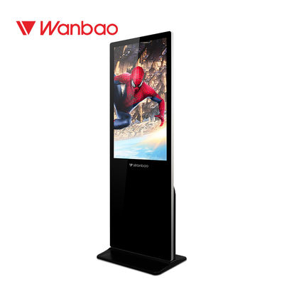광고 디지털 방식으로 부드럽게 한 유리제 자전 옥외 텔레비젼 대에 호리호리한 43-65inch 와이파이 매우 Lcd 접촉 Kios를 서 있는 65 인치 지면