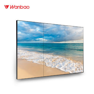 55&quot;는 Lcd LED 역광선을 가진 좁은 날의 사면 5.3mm를 가진 영상 벽 전시를 했습니다